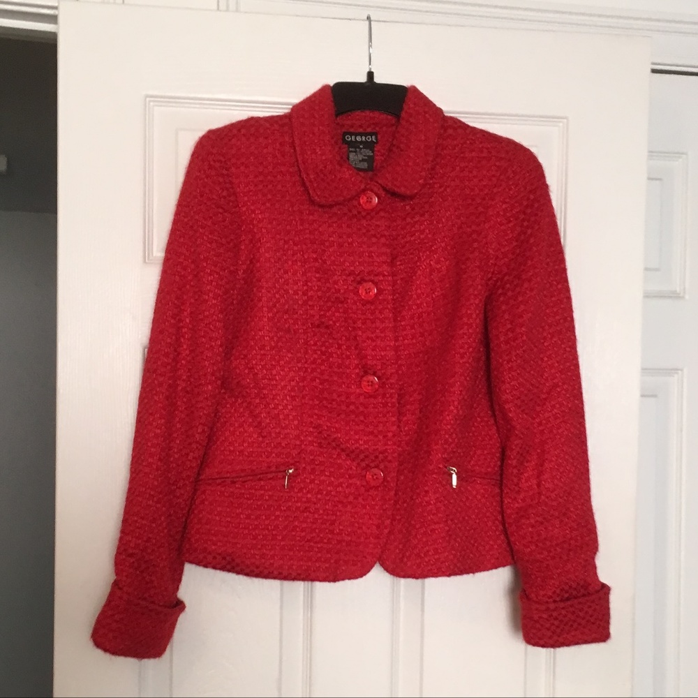 Red Button front jacket